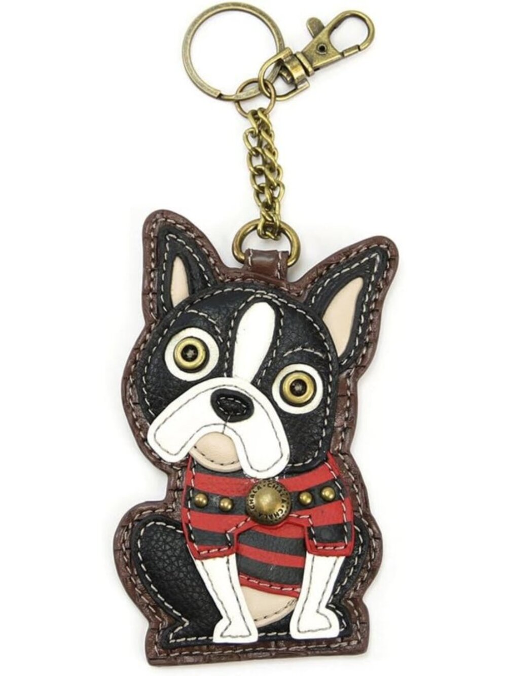 Decorative Dog Key Fob & Coin Purse - Cute Boston Terrier Accessory for Pet